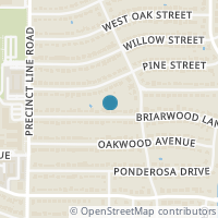 Map location of 756 Briarwood Lane, Hurst, TX 76053