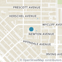 Map location of 4111 Newton Avenue #2, Dallas, TX 75219