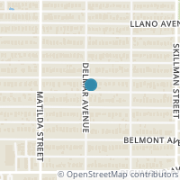Map location of 2416 Delmar Avenue, Dallas, TX 75206