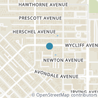 Map location of 4130 Wycliff Avenue #101, Dallas, TX 75219