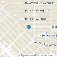 Map location of 4002 Wycliff Avenue, Dallas, TX 75219