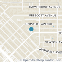 Map location of 4005 Wycliff Avenue, Dallas, TX 75219