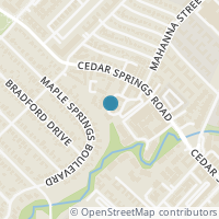 Map location of 5010 Les Chateaux Drive #124, Dallas, TX 75235