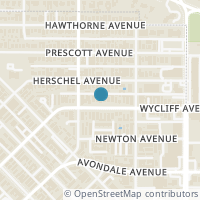 Map location of 4123 Wycliff Ave, Dallas TX 75219