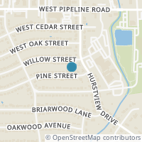 Map location of 612 Pine Street, Hurst, TX 76053
