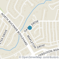 Map location of 1432 Oates Drive, Dallas, TX 75228