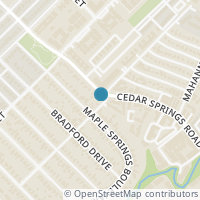 Map location of 5203 Cedar Springs Road, Dallas, TX 75235