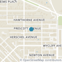 Map location of 4120 Prescott Avenue, Dallas, TX 75219