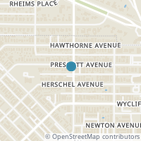 Map location of 4054 Prescott Avenue, Dallas, TX 75219