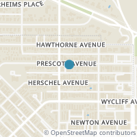 Map location of 4110 Prescott Avenue #D, Dallas, TX 75219