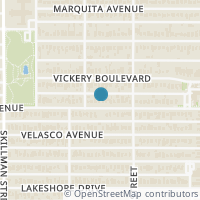 Map location of 6215 Llano Avenue, Dallas, TX 75214