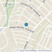 Map location of 3518 Armstrong Avenue, Highland Park, TX 75205