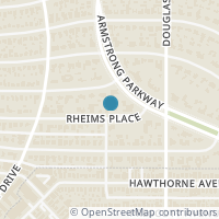 Map location of 4350 Rheims Pl, Dallas TX 75205