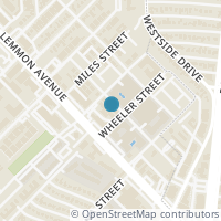Map location of 3541 Wheeler Street, Dallas, TX 75209