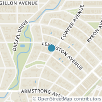 Map location of 3701 Lexington Avenue, Highland Park, TX 75205