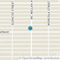 Map location of 5459 Monticello Avenue, Dallas, TX 75206