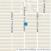 Map location of 5703 Mercedes Avenue, Dallas, TX 75206