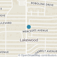Map location of 6401 Mercedes Avenue, Dallas, TX 75214