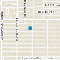 Map location of 5842 Morningside Avenue, Dallas, TX 75206