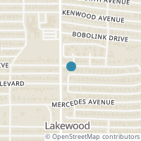 Map location of 6406 Malcolm Drive, Dallas, TX 75214