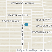 Map location of 6111 Mccommas Boulevard, Dallas, TX 75214