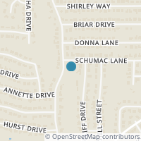 Map location of 1200 Circle Lane, Bedford, TX 76022