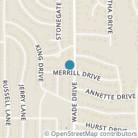 Map location of 525 Merrill Drive, Bedford, TX 76022