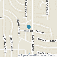 Map location of 521 Merrill Drive, Bedford, TX 76022