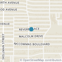 Map location of 6256 Revere Place, Dallas, TX 75214