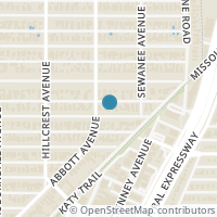 Map location of 3214 Princeton Avenue, Highland Park, TX 75205