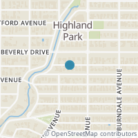 Map location of 3620 Princeton Avenue, Highland Park, TX 75205