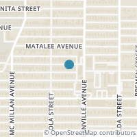 Map location of 5622 Martel Avenue #A, Dallas, TX 75206