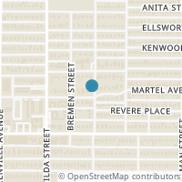 Map location of 5851 Martel Ave, Dallas TX 75206