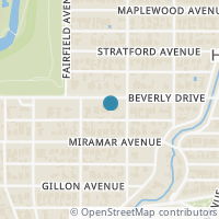 Map location of 3809 Beverly Dr Ste 1200, Dallas TX 75205