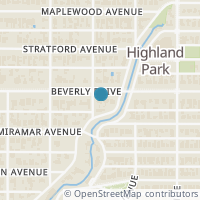 Map location of 3645 Beverly Drive, Highland Park, TX 75205