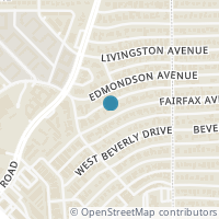 Map location of 3837 Fairfax Avenue, Dallas, TX 75209