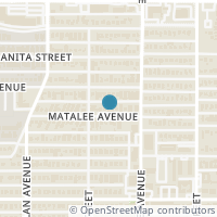 Map location of 5617 Matalee Avenue, Dallas, TX 75206