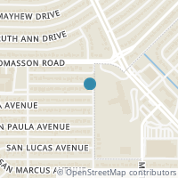Map location of 3234 San Vicente Avenue, Dallas, TX 75228
