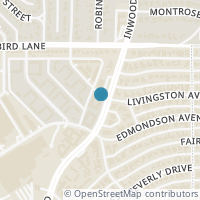 Map location of 6319 Oriole Drive, Dallas, TX 75209