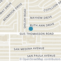 Map location of 2919 Gus Thomasson Road, Dallas, TX 75228