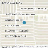 Map location of 6135 Anita Street, Dallas, TX 75214