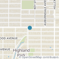 Map location of 5440 Byron Avenue, Highland Park, TX 75205
