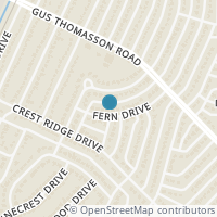Map location of 10325 Fern Drive, Dallas, TX 75228