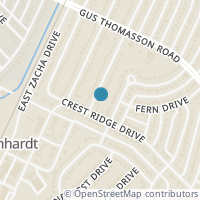 Map location of 10414 Aledo Drive, Dallas, TX 75228