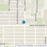 Map location of 5501 Hillcrest Avenue, Highland Park, TX 75205