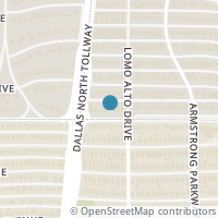 Map location of 4512 Mockingbird Lane, University Park, TX 75205