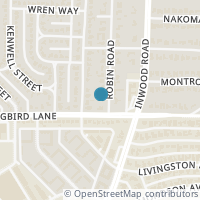 Map location of 6515 Robin Road, Dallas, TX 75209