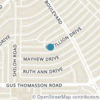 Map location of 10714 Cotillion Drive, Dallas, TX 75228