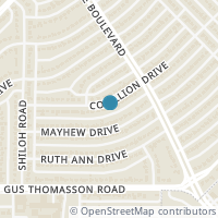 Map location of 10722 Cotillion Drive, Dallas, TX 75228