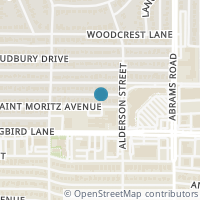 Map location of 6249 Saint Moritz Avenue, Dallas, TX 75214